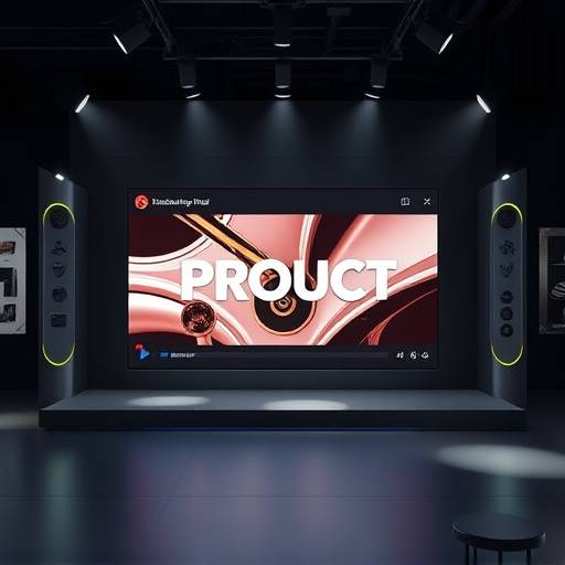 Schermata di un video promozionale con prodotto in evidenza