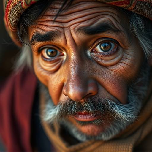 Un primo piano intenso di un artigiano locale nel documentario 'Le Mani del Tempo'